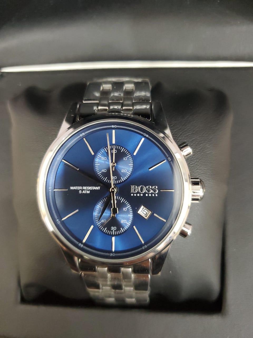 Buy Hugo Boss Mens Chronograph Quartz Stainless Steel Blue Dial 41mm Watch - 1513384 in Pakistan