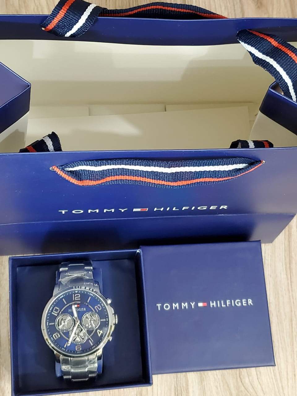 Buy Tommy Hilfiger Mens Quartz Stainless Steel Blue Dial 44mm Watch - 1791293 in Pakistan