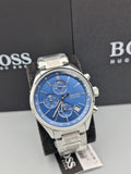 Buy Hugo Boss Mens Chronograph Quartz Stainless Steel Blue Dial 44mm Watch - 1513478 in Pakistan