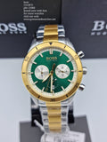Buy Hugo Boss Mens Chronograph Quartz Stainless Steel Green Dial 44mm Watch - 1513872 in Pakistan