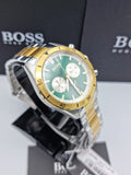 Buy Hugo Boss Mens Chronograph Quartz Stainless Steel Green Dial 44mm Watch - 1513872 in Pakistan