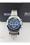 Buy Hugo Boss Mens Chronograph Quartz Stainless Steel Blue Dial 46mm Watch - 1512963 in Pakistan