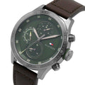 Buy Tommy Hilfiger Mens Quartz Leather Strap Green Dial 46mm Watch - 1791809 in Pakistan