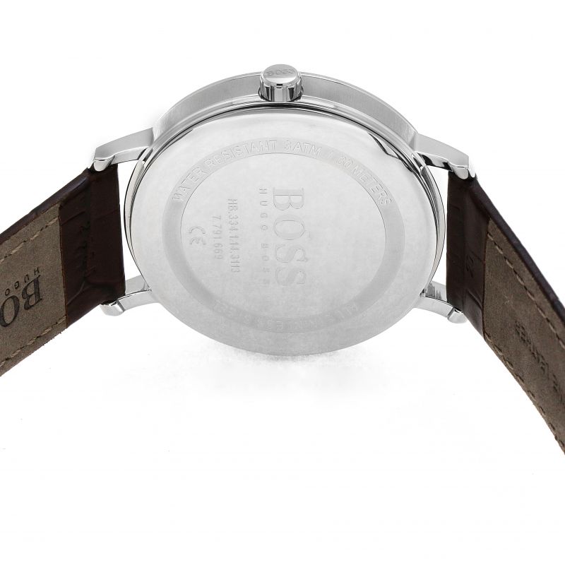 Buy Hugo Boss Grand Corporal Blue Dial Brown Leather Strap Watch for Men - 1513639 in Pakistan
