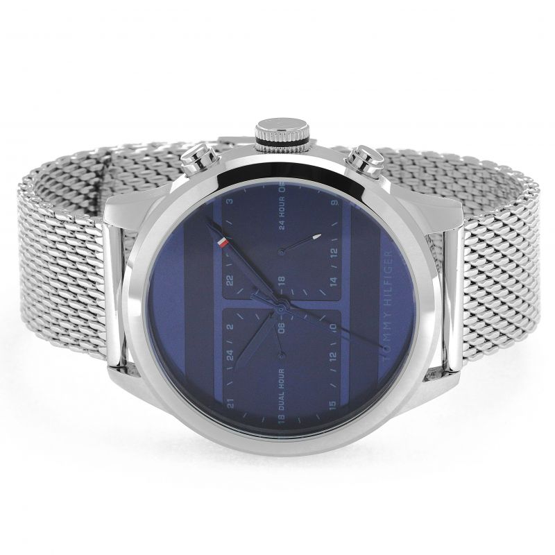 Buy Tommy Hilfiger Mens Quartz Stainless Steel Blue Dial 44mm Watch - 1791596 in Pakistan