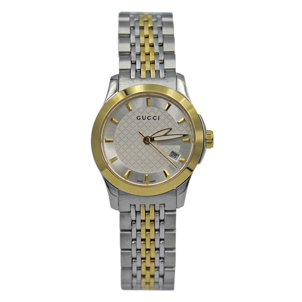 Buy Gucci G Timeless Silver Dial Two Tone Steel Strap Watch for Women - YA126511 in Pakistan