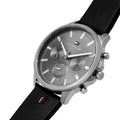 Buy Tommy Hilfiger Mens Quartz Black Leather Strap Grey Dial 44mm Watch - 1710495 in Pakistan