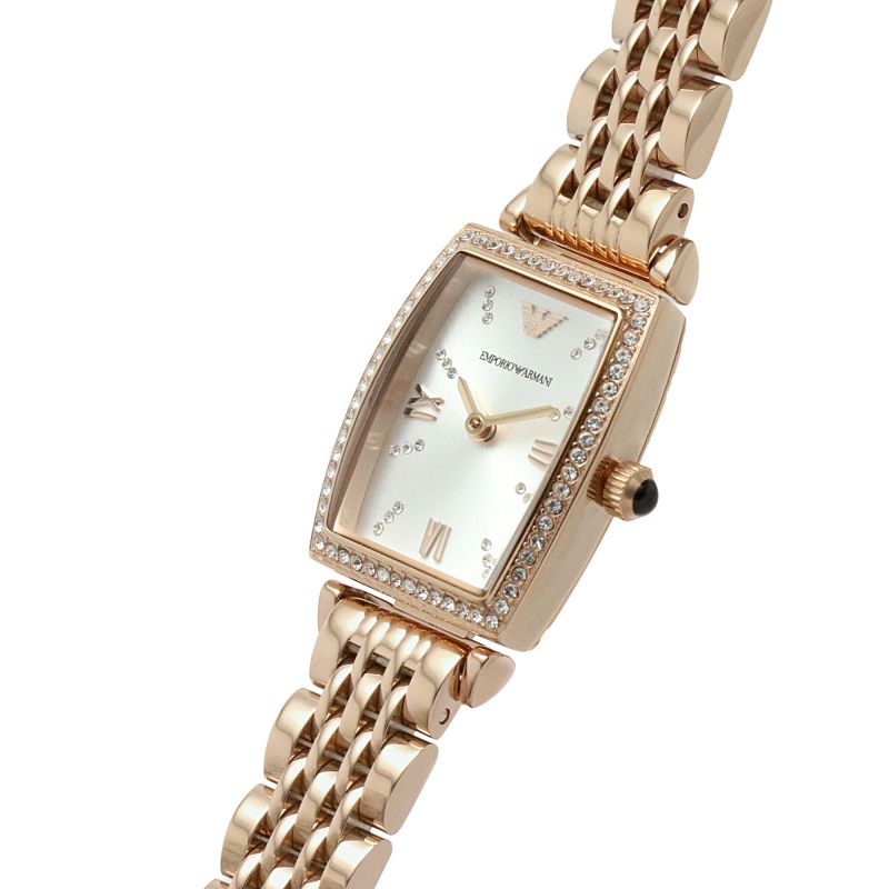 Buy Emporio Armani Gianni T-Bar White Dial Rose Gold Steel Strap Watch for Women - AR11406 in Pakistan