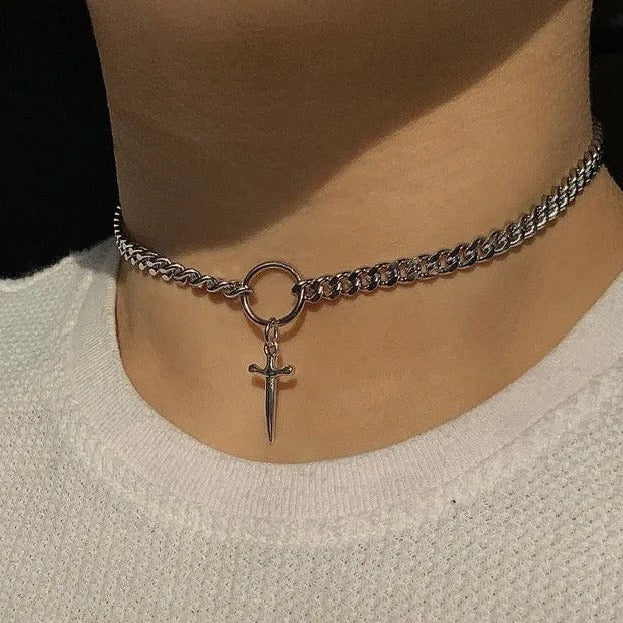 Orb & Gravel Unisex Sword Chain