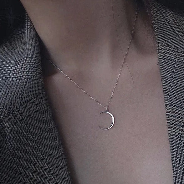 Buy Orb & Gravel Cresent Sterling Silver Necklace in Pakistan