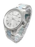 Buy Michael Kors Blue & Silver Steel Strap Silver Dial Women's Watch - Mk6348 in Pakistan