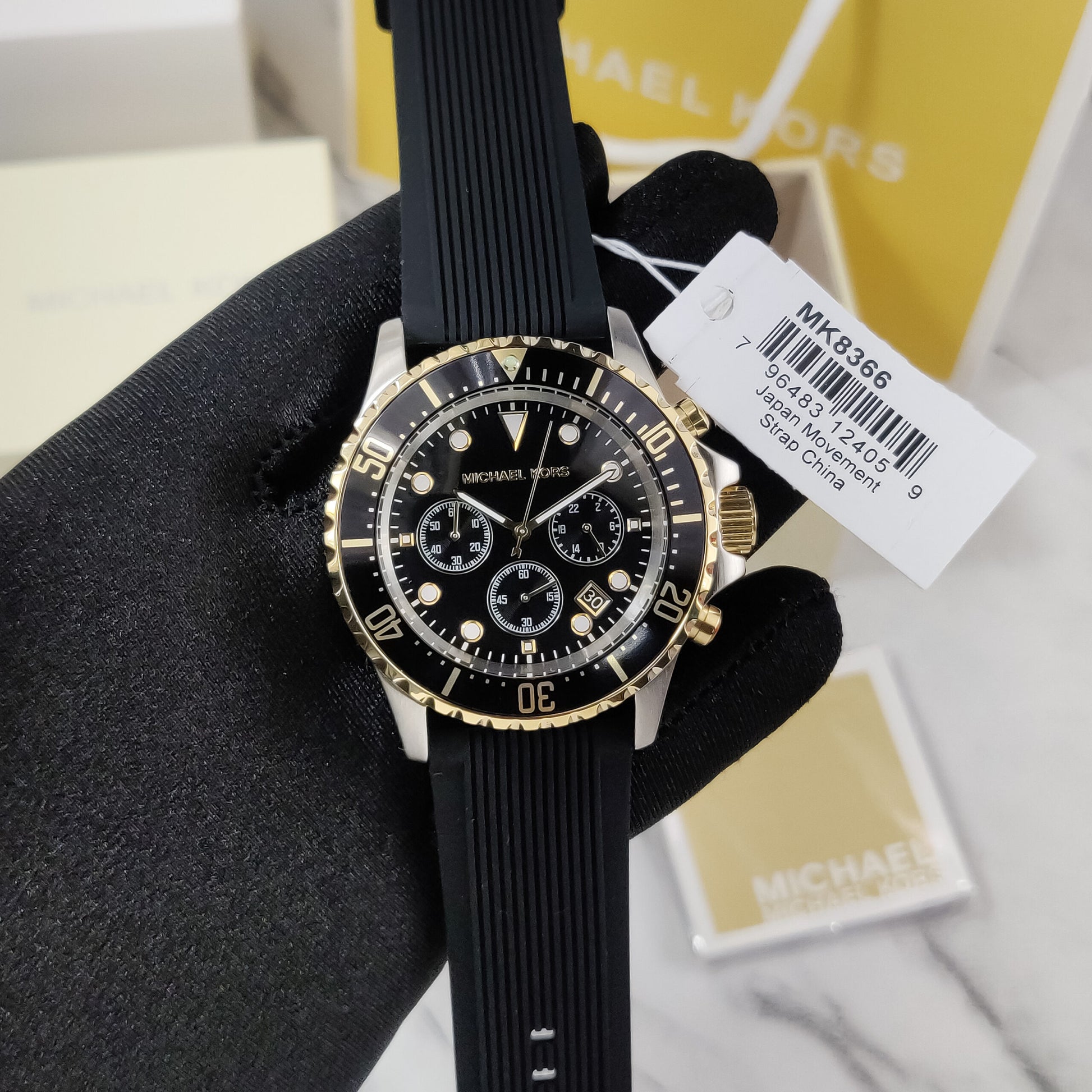 Buy Michael Kors Mens Quartz Black Silicone Strap Black Dial 45mm Watch - Mk8366 in Pakistan