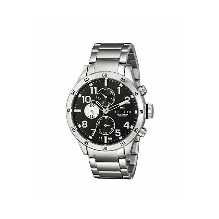Buy Tommy Hilfiger Mens Quartz Stainless Steel Black Dial 46mm Watch - 1791141 in Pakistan