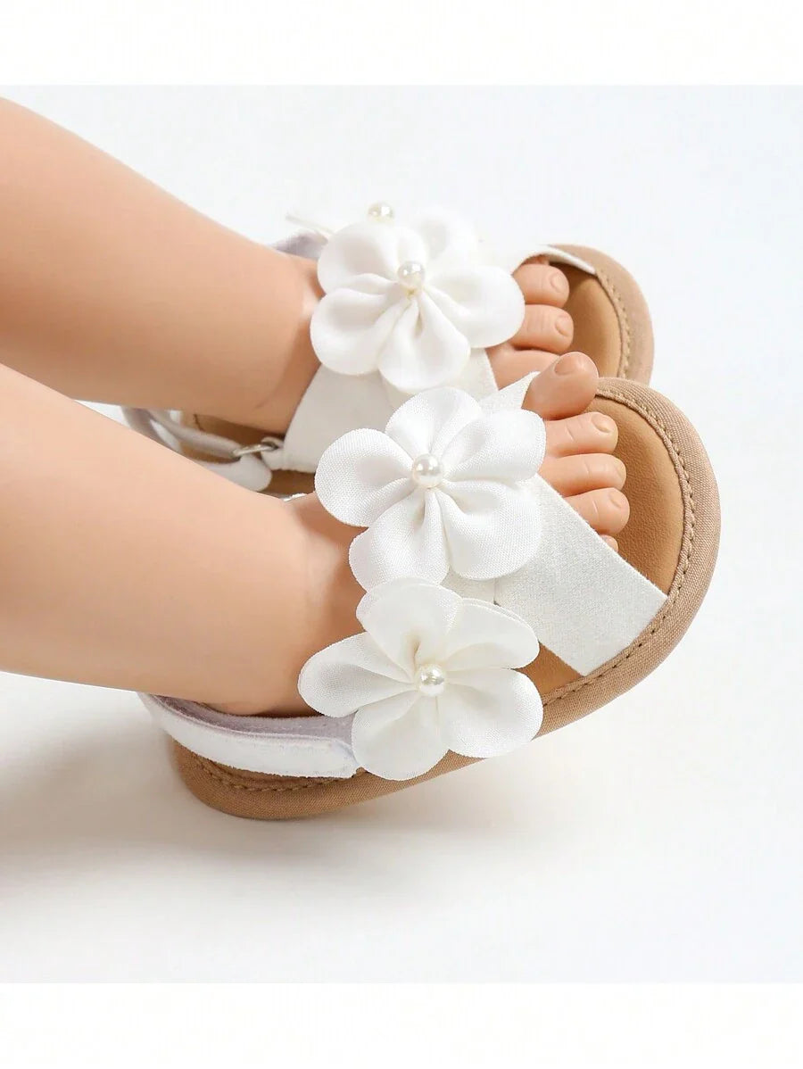 Buy SHEIN Infant Girls Sandals Summer Shoes Outdoor First Walker Toddler Girls Shoes For Summer Elegant White in Pakistan