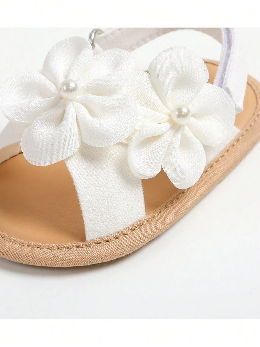 Buy SHEIN Infant Girls Sandals Summer Shoes Outdoor First Walker Toddler Girls Shoes For Summer Elegant White in Pakistan