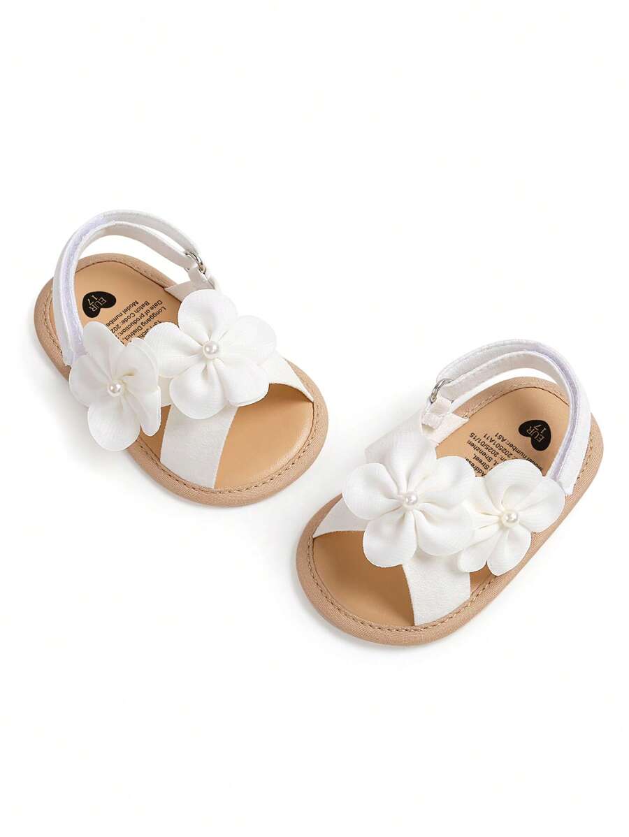 Buy SHEIN Infant Girls Sandals Summer Shoes Outdoor First Walker Toddler Girls Shoes For Summer Elegant White in Pakistan