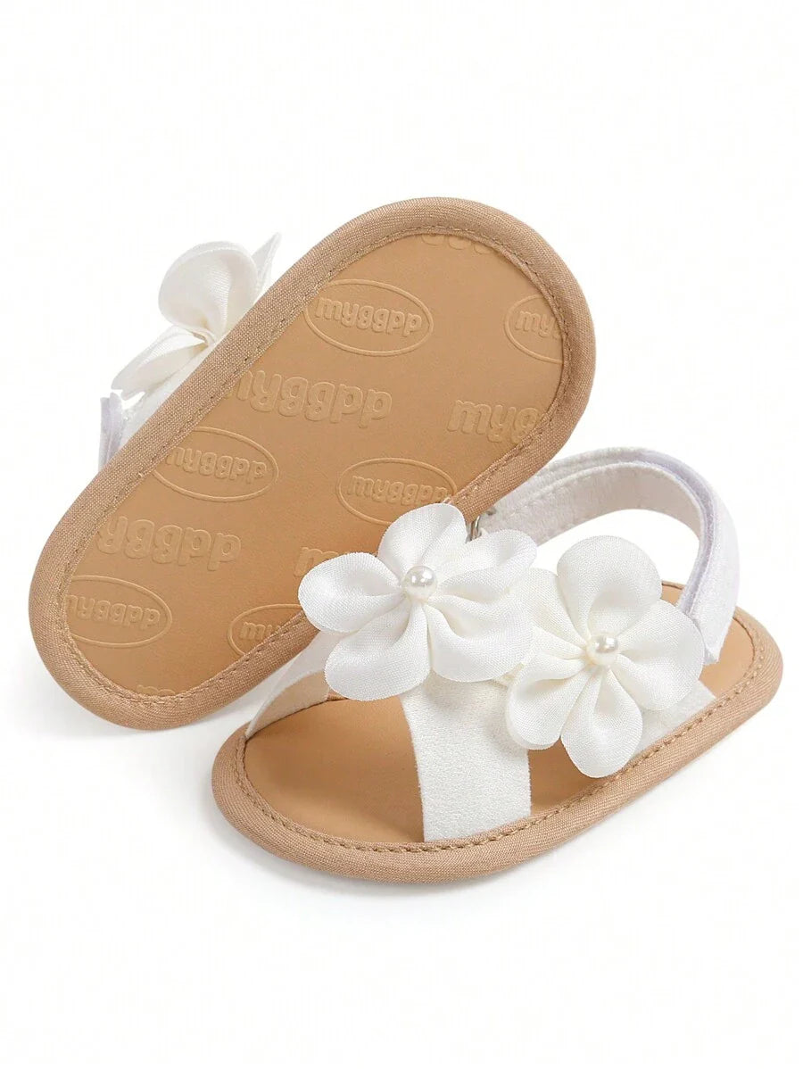 Buy SHEIN Infant Girls Sandals Summer Shoes Outdoor First Walker Toddler Girls Shoes For Summer Elegant White in Pakistan