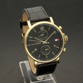 Buy Tommy Hilfiger Mens Quartz Leather Strap Black Dial 44mm Watch - 1710417 in Pakistan