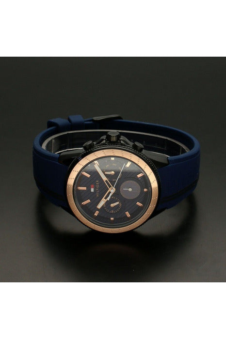 Buy Tommy Hilfiger Mens Quartz Blue Silicone Strap Blue Dial 44mm Watch - 1791860 in Pakistan