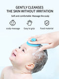 Buy SHEIN KUNT 3Pcs/4Pcs Baby Pink + Yellow + Blue Silicone Hair Washing Brush, Soft Small Size Skin Safe Bathing Brush in Pakistan