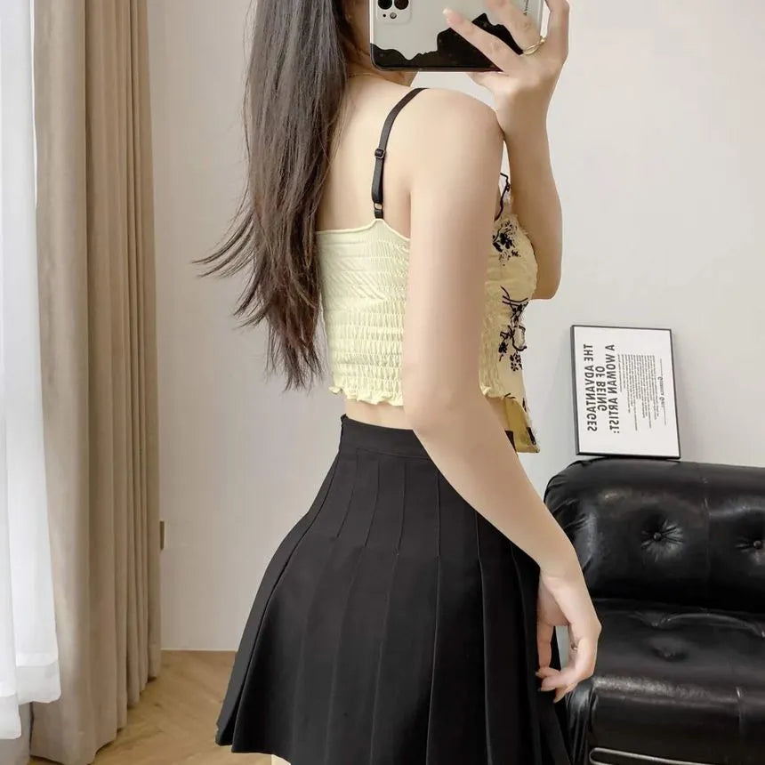 Buy Florea - Floral Asymmetrical Camisole Top - Beige in Pakistan