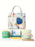 Buy SHEIN Large Capacity Printed Maternity Diaper Bag Handbag Shoulder Bag With Bottle Holder For Baby Care in Pakistan