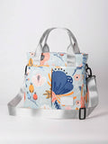 Buy SHEIN Large Capacity Printed Maternity Diaper Bag Handbag Shoulder Bag With Bottle Holder For Baby Care in Pakistan