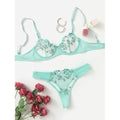 Buy Sajiero Fairy Floral Embroidery Bra and Panty set in Pakistan