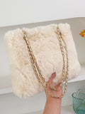 Buy SHEIN Lightweight,Business Casual Fuzzy Shoulder Tote Bag in Pakistan