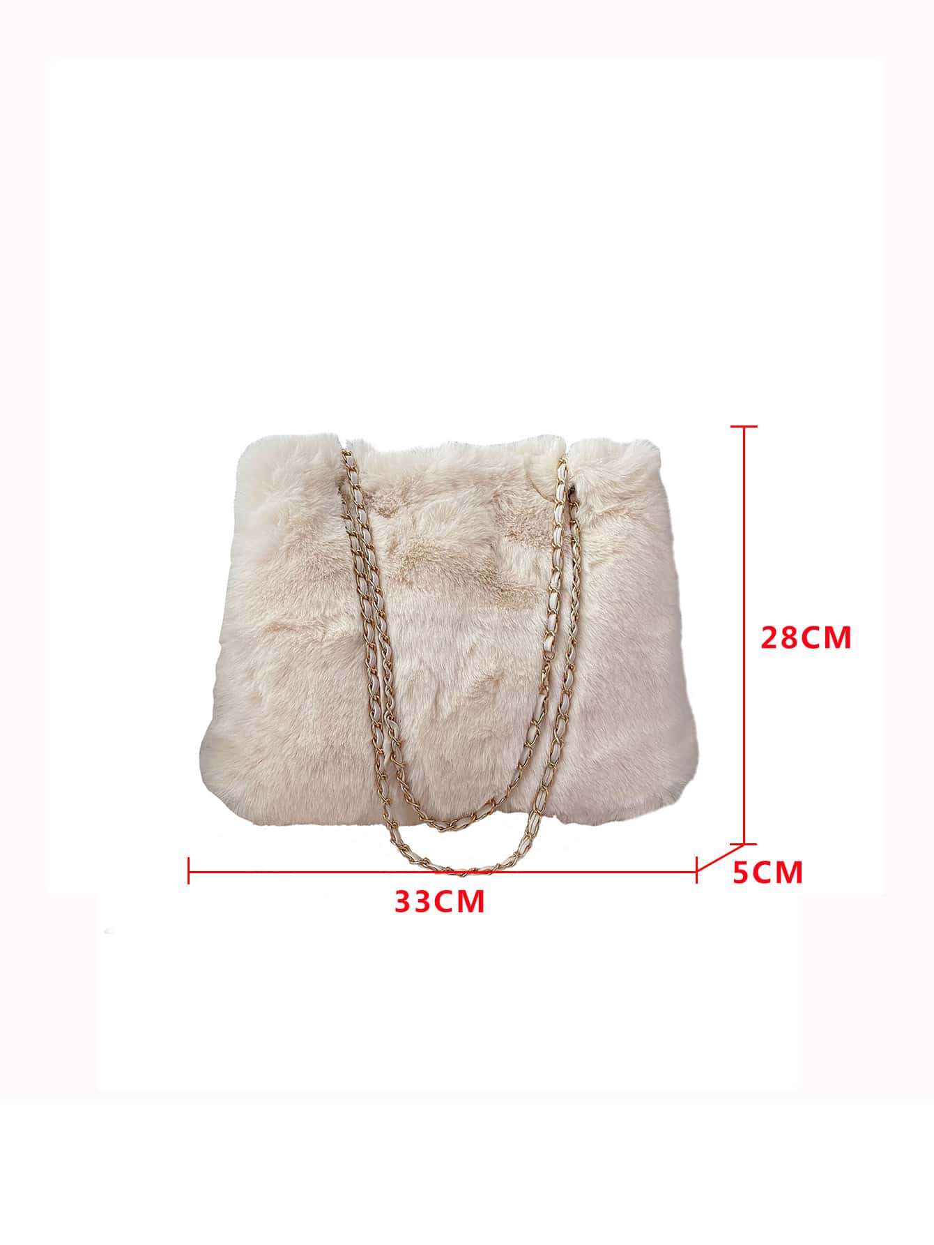 Buy SHEIN Lightweight,Business Casual Fuzzy Shoulder Tote Bag in Pakistan