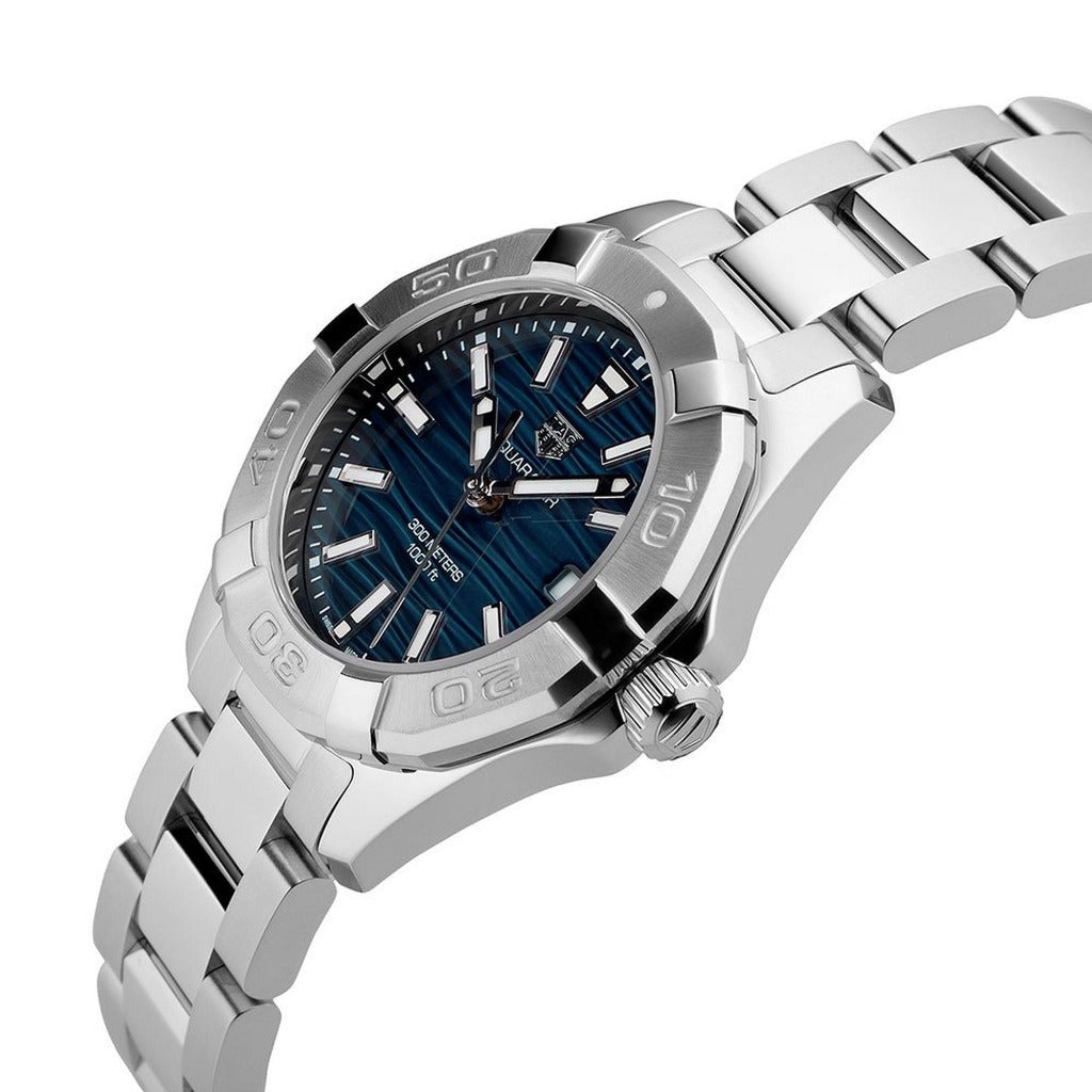 Buy Tag Heuer Aquaracer Blue Dial Silver Steel Strap Watch for Women - WBD131D.BA0748 in Pakistan