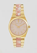 Buy Michael Kors Channing Pink Dial Two Tone Steel Strap Watch for Women - MK6650 in Pakistan