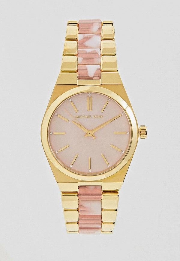 Buy Michael Kors Channing Pink Dial Two Tone Steel Strap Watch for Women - MK6650 in Pakistan