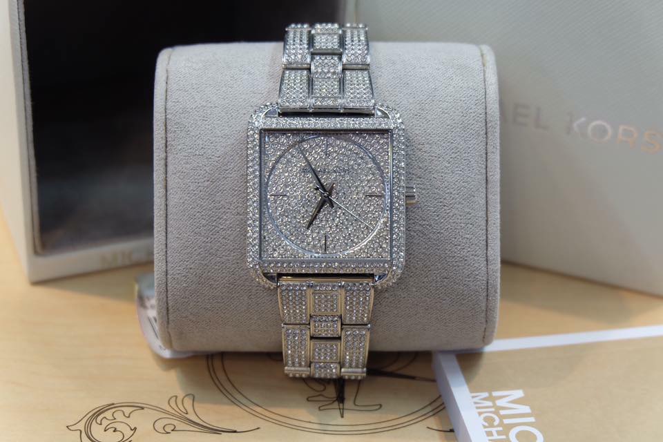 Buy Michael Kors Square Lake Pave Silver Diamonds Dial Women's Watch - Mk3662 in Pakistan