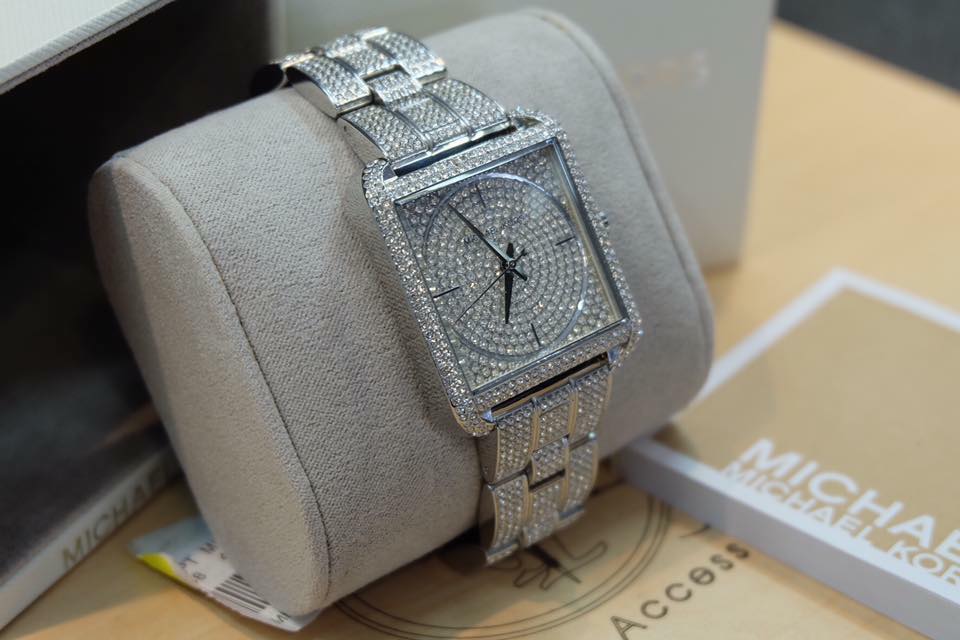 Buy Michael Kors Square Lake Pave Silver Diamonds Dial Women's Watch - Mk3662 in Pakistan