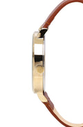 Buy The Minimalist Gold Dial Brown Leather Strap Watch For Men in Pakistan