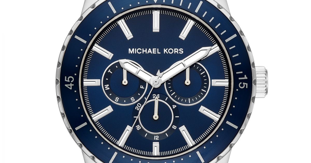 Buy Michael Kors Mens Silicone Strap Blue Dial 44mm Watch - Mk7160 in Pakistan