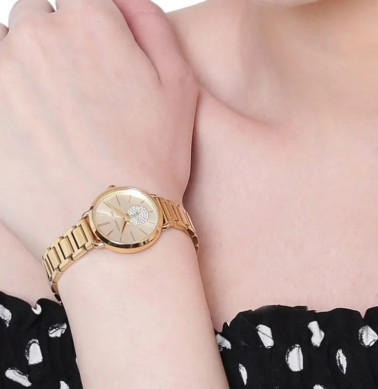 Buy Michael Kors Womens Analog Quartz Stainless Steel Gold Dial 28mm Watch - Mk3838 in Pakistan