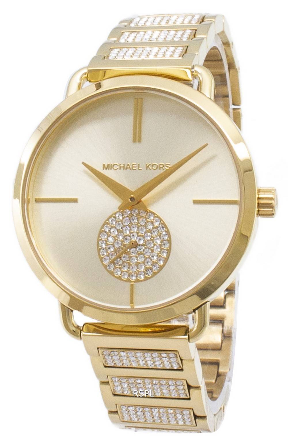 Buy Michael Kors Portia Pave Gold Dial Gold Stainless Steel Strap Ladies Watch - Mk3852 in Pakistan
