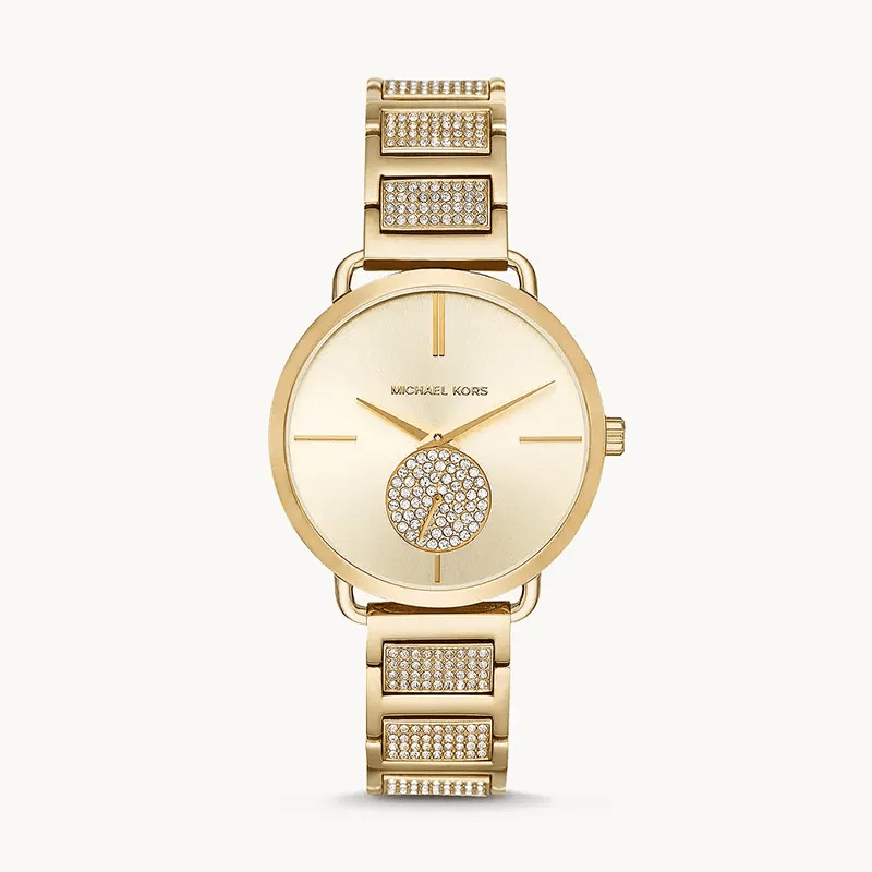 Buy Michael Kors Portia Pave Gold Dial Gold Stainless Steel Strap Ladies Watch - Mk3852 in Pakistan