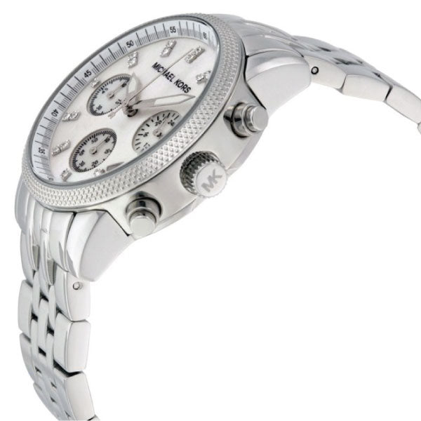 Buy Michael Kors Chronograph Mother Of Pearl Dial Silver Strap Ladies Watch - Mk5020 in Pakistan