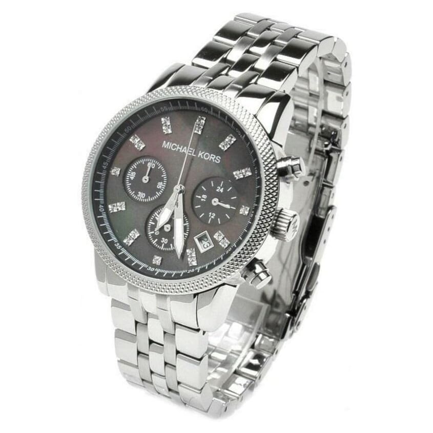 Buy Michael Kors Jet Set Blue Mother of Pearl Dial Silver Steel Strap Watch for Women - MK5021 in Pakistan