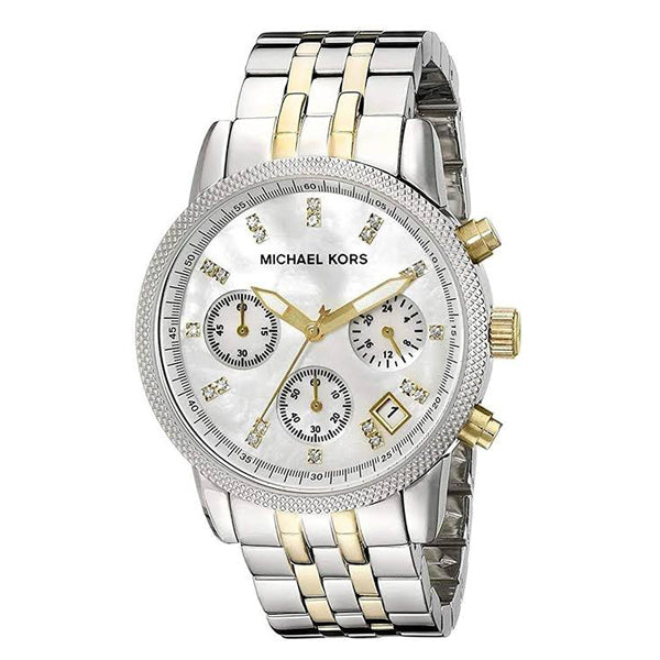 Buy Michael Kors Jet Set Chronograph White Dial Two-tone Strap Ladies Watch - Mk5057 in Pakistan