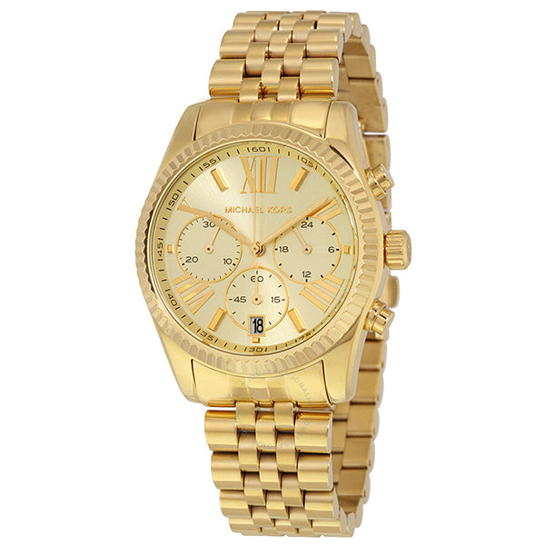 Buy Michael Kors Womens Chronograph Quartz Stainless Steel Gold Dial 38mm Watch - Mk5556 in Pakistan