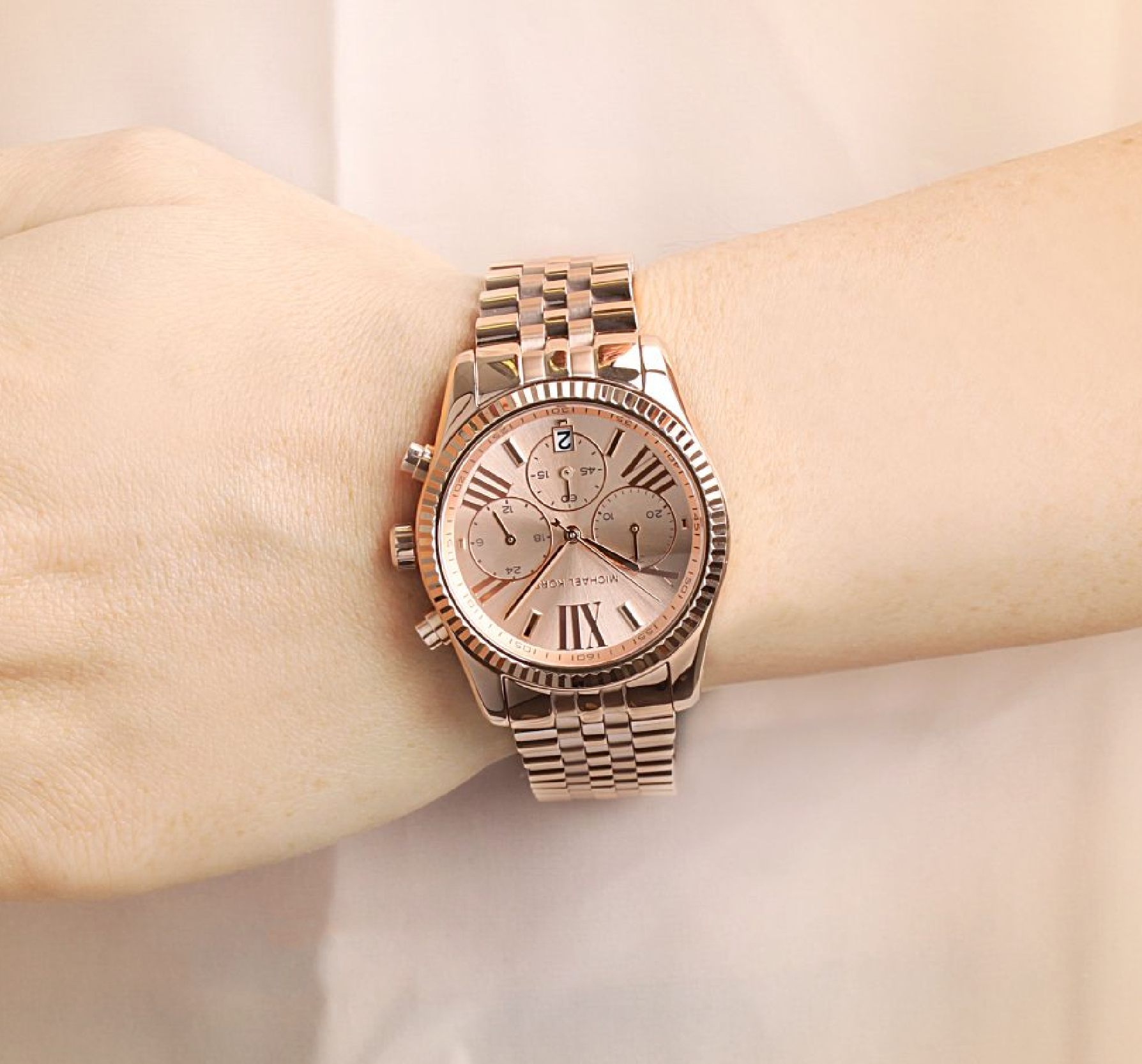 Buy Michael Kors Womens Chronograph Quartz Stainless Steel Rose Gold Dial 38mm Watch - Mk5569 in Pakistan