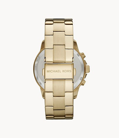 Buy Michael Kors Runway Gold Stainless Steel Gold Dial Chronograph Quartz Watch For Ladies - Mk5777 in Pakistan
