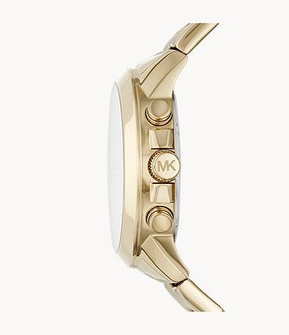 Buy Michael Kors Runway Gold Stainless Steel Gold Dial Chronograph Quartz Watch For Ladies - Mk5777 in Pakistan