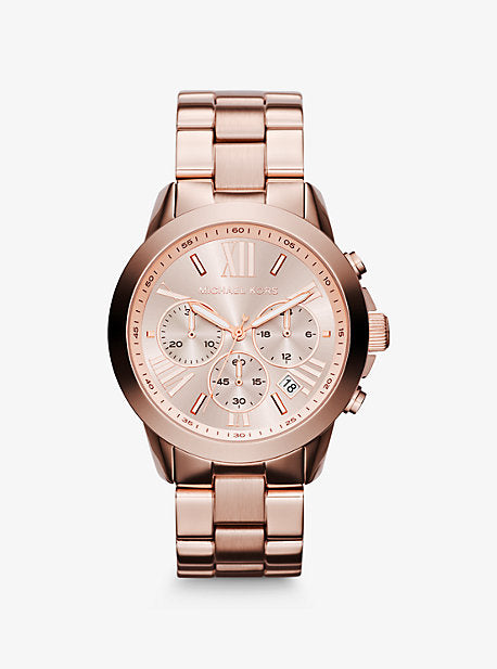 Buy Michael Kors Runway Rose Gold Stainless Steel Rose Gold Dial Chronograph Quartz Watch For Ladies - Mk5778 in Pakistan