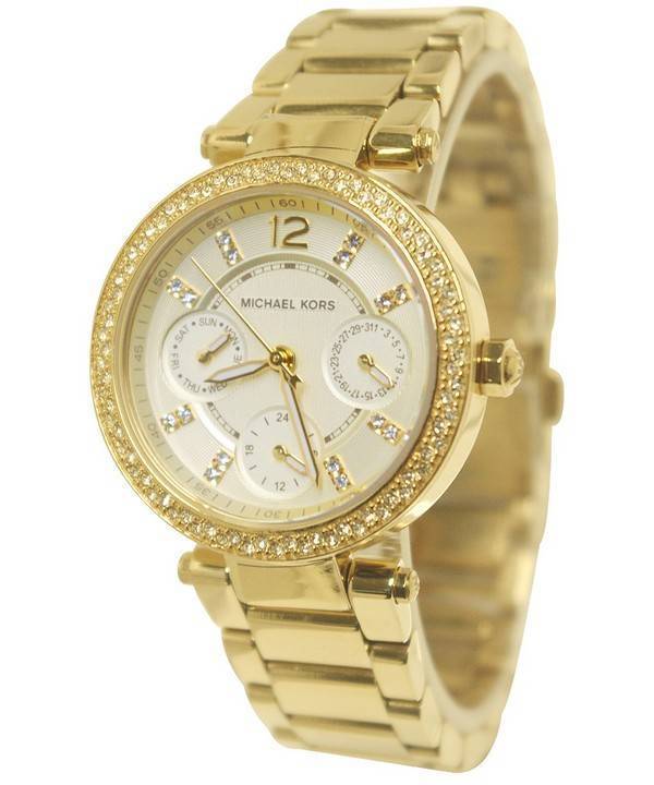 Buy Michael Kors Womens Quartz Chronograph Stainless Steel Gold Dial 33mm Watch - Mk6056 in Pakistan