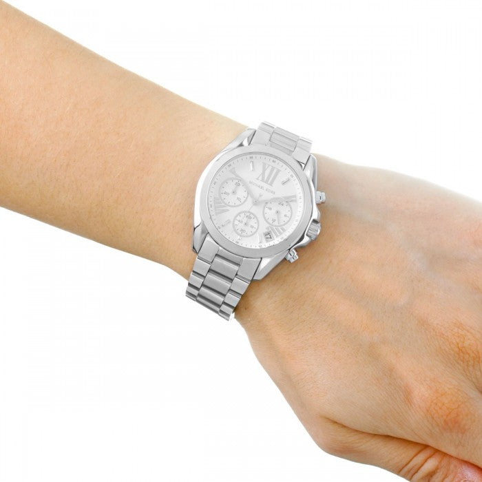 Buy Michael Kors Womens Chronograph Quartz Stainless Steel Silver Dial 34mm Watch - Mk6174 in Pakistan